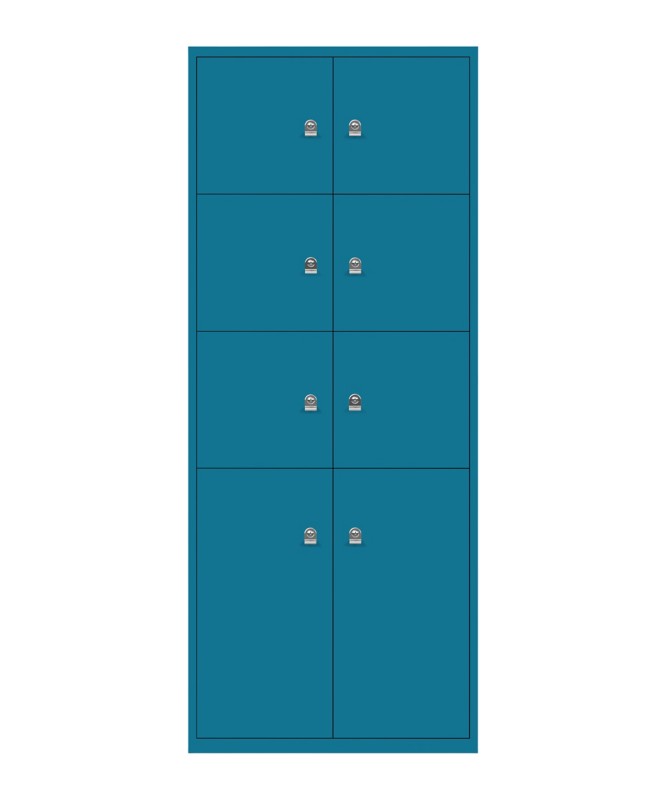 Bisley LateralFile Lodge Stahl Schließfach Schlüssel 800 x 470 x 1.985 mm Blau