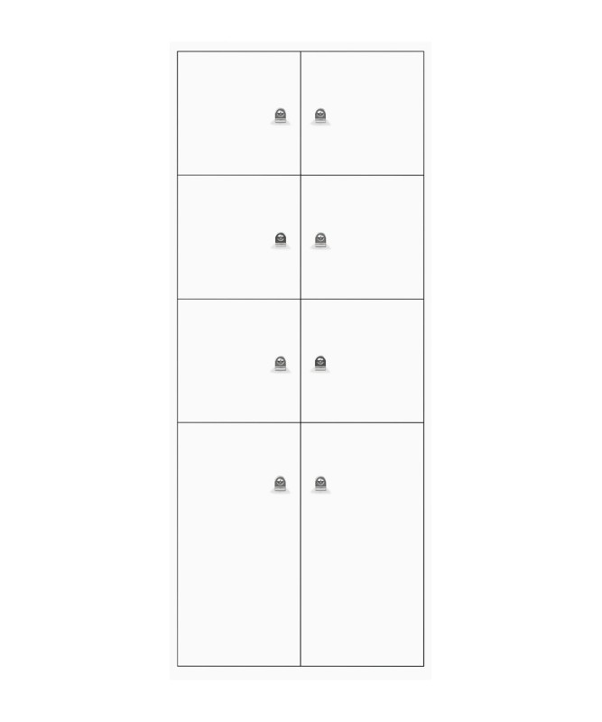 Bisley LateralFile Lodge Stahl Schließfach Schlüssel 800 x 470 x 1.985 mm Verkehrsweiß