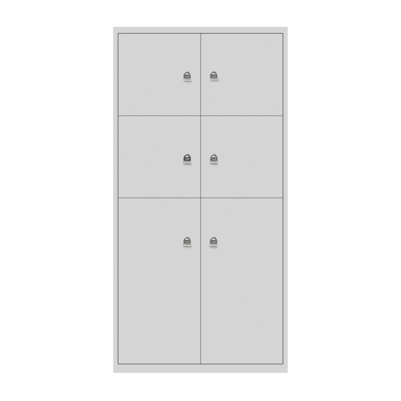 Bisley LateralFile Lodge Stahl Schließfach Schlüssel 800 x 470 x 1.605 mm Hellgrau