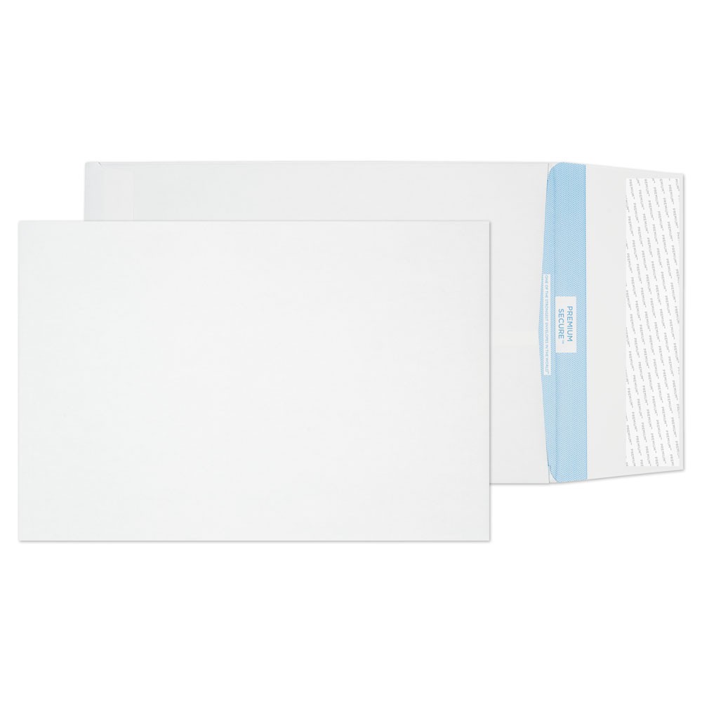 Premium Tear Resistant Gusset Envelopes C4 Peel & Seal 324 X 229 X 25 Mm Plain 125 Gsm White Pack Of 100