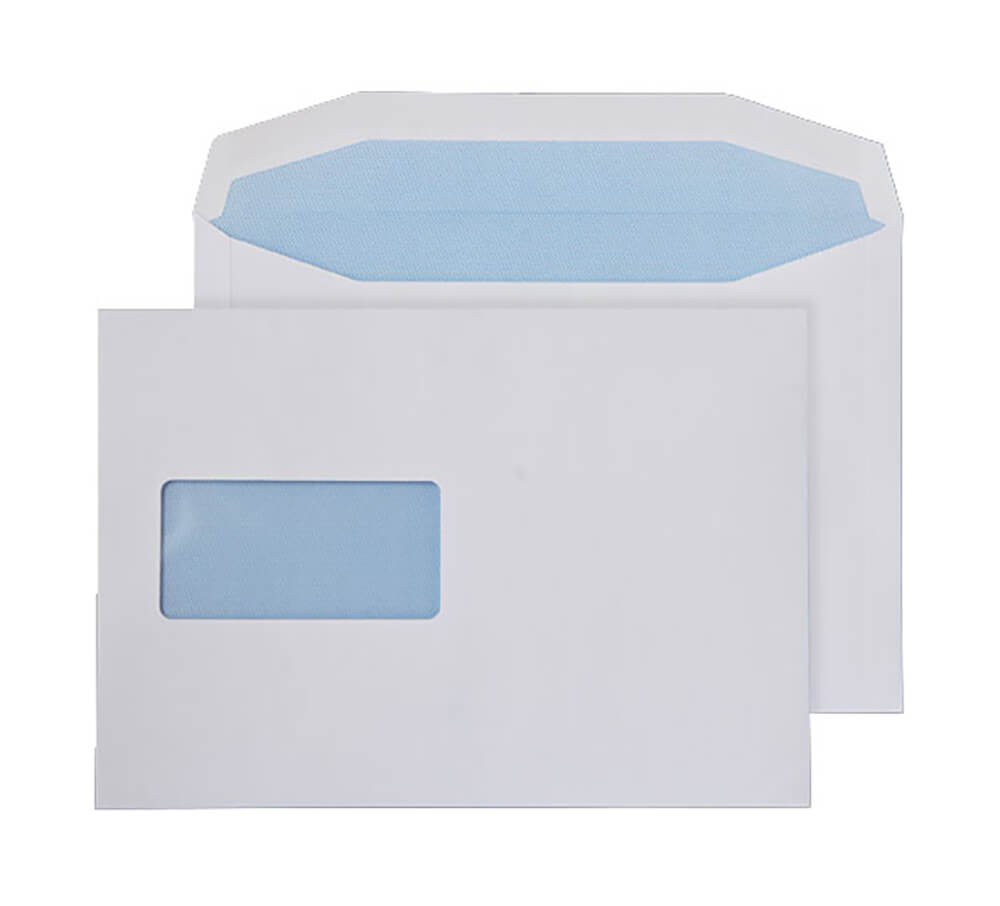 Blake Purely Everyday C5+ 162 x 238 mm 90 gsm Inside Side Seams Gummed Mailer Window Envelopes (019M) White - Pack of 500 - Image 3