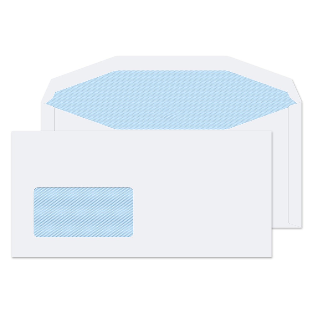 Blake Everyday Mailing Bag Window Dl 220 (W) X 110 (H) Mm White 90 Gsm Pack Of 1000 - Image 3