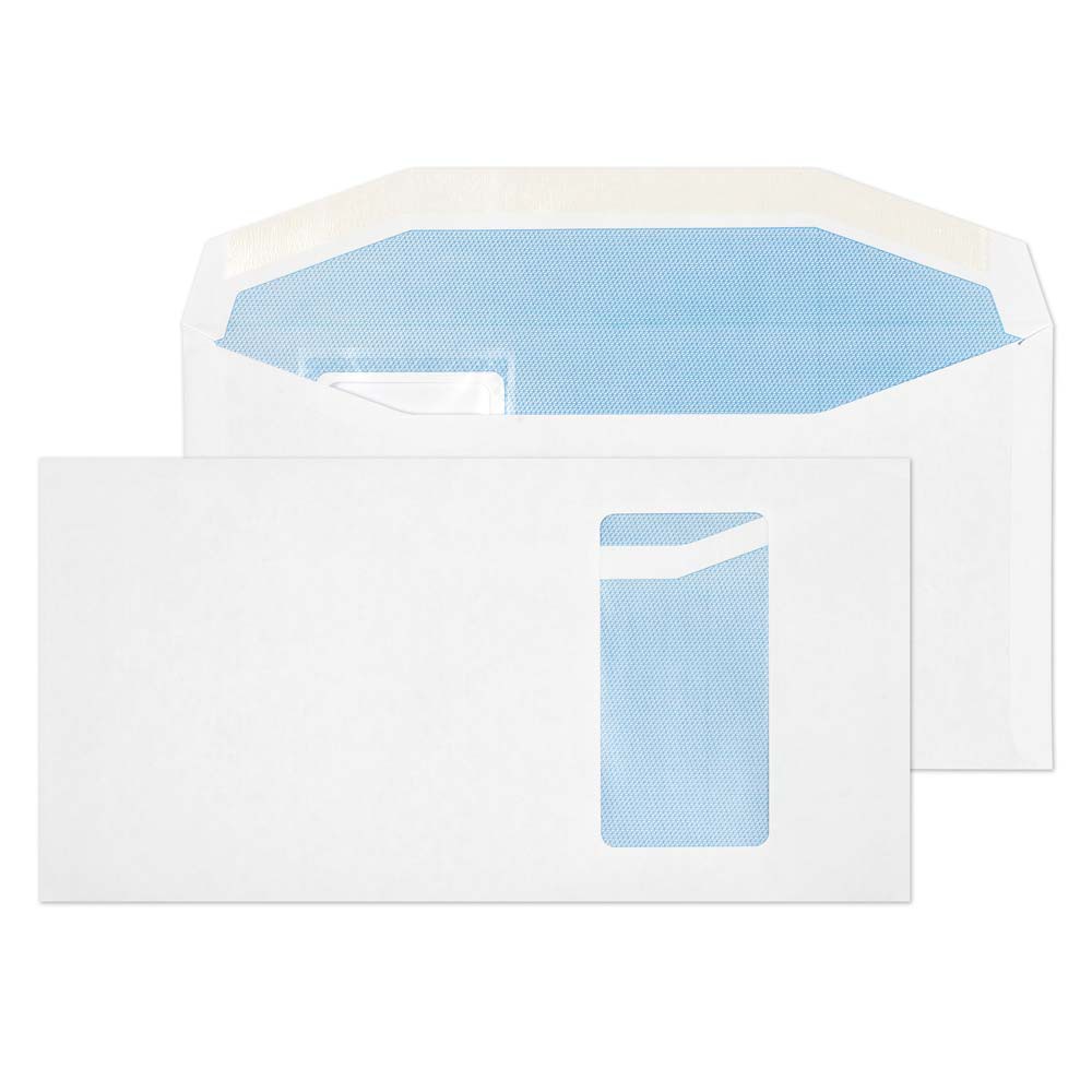 Blake Everyday White Window Gummed Mailer 121x235mm 90gsm Pack 1000 - Image 3