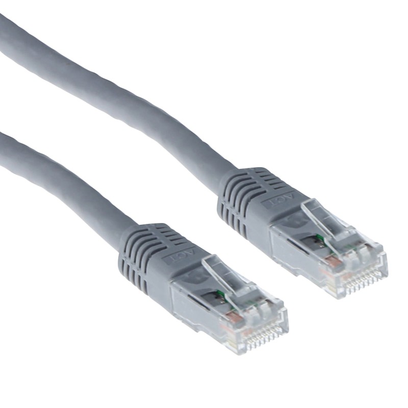Thumbnail - ACT Grau 3 M U/UTP Cat6 Patch-Kabel mit RJ45-Steckern