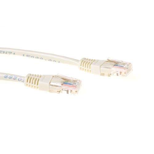 ACT Elfenbein 0,5 M U/UTP Cat5E Patchkabel mit RJ45-Steckern