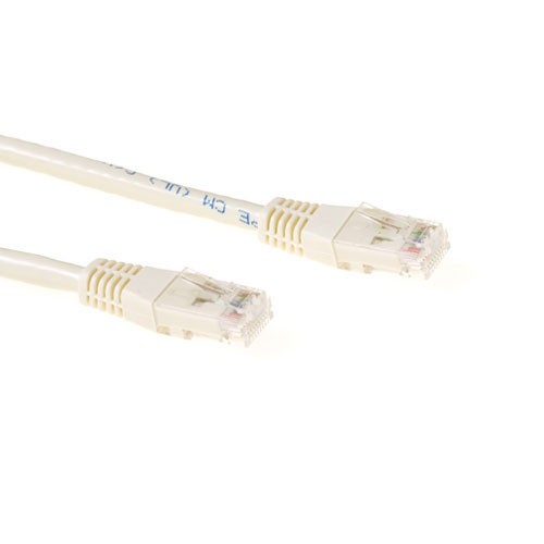 ACT Elfenbein 0,5 M U/UTP Cat6 Patchkabel mit RJ45-Steckern