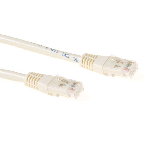 ACT Elfenbein 30 M U/UTP Cat6 Patchkabel mit RJ45-Steckern