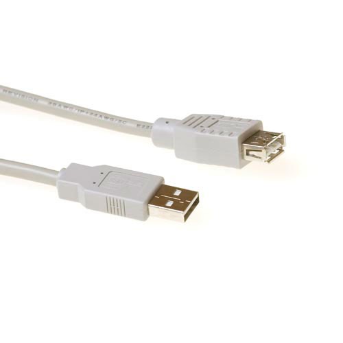 ACT USB 2.0 A Männlich - USB A Weiblich Elfenbein 0,5 M