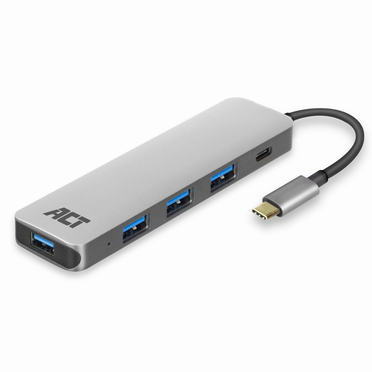 ACT USB-C-Hub mit 4X USB-A, USB CPD Pass-Through 60W