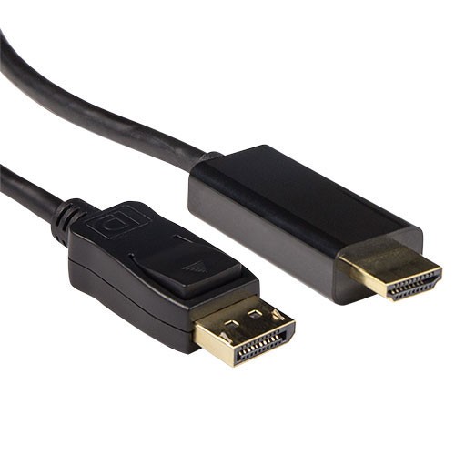 ACT Konvertierungsadapter DisplayPort auf HDMI AB3985 Schwarz DisplayPort Male HDMI Male 1,8 m Schwarz