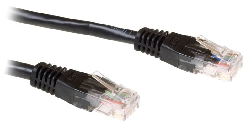 ACT RJ45 (8P8C) Male U/UTP CAT6 Patchkabel RJ45 (8P8C) Male IB8901 Schwarz 1 m