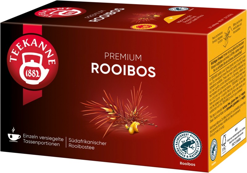 TEEKANNE Rooibos Pur Tee Packung mit 20 Stück