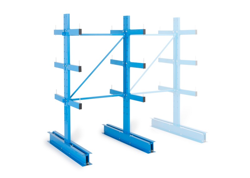 MANORGA Doppelseitiges Starterregal mit 3 Ebenen Cantilever 2 x 400 x 2.000 mm