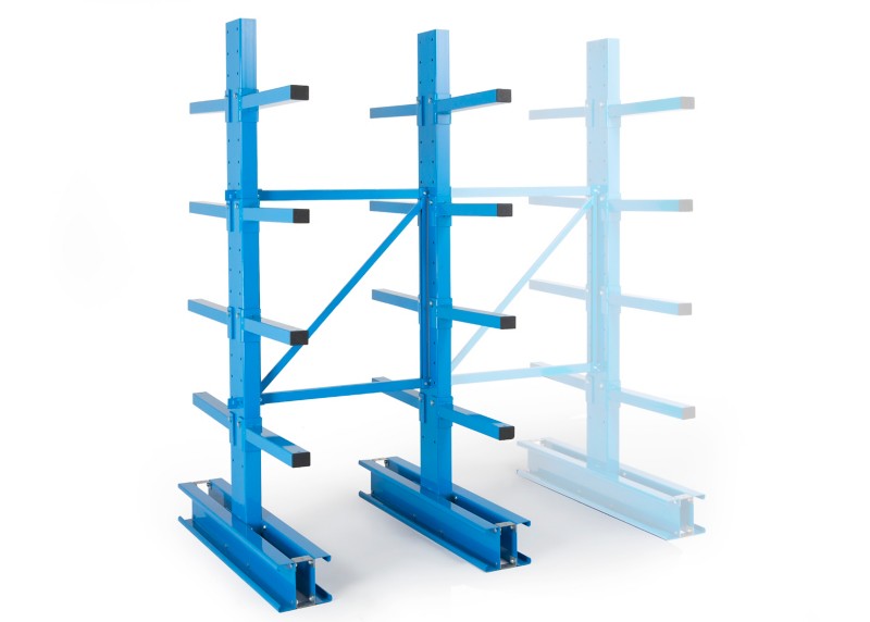 MANORGA Cantilever Starterregal 4 Fachböden 1.000 x 2.500 mm Grau