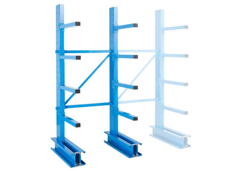 MANORGA Cantilever Starterregal 4 Fachböden 1.000 x 1.000 x 2.500 mm Grau