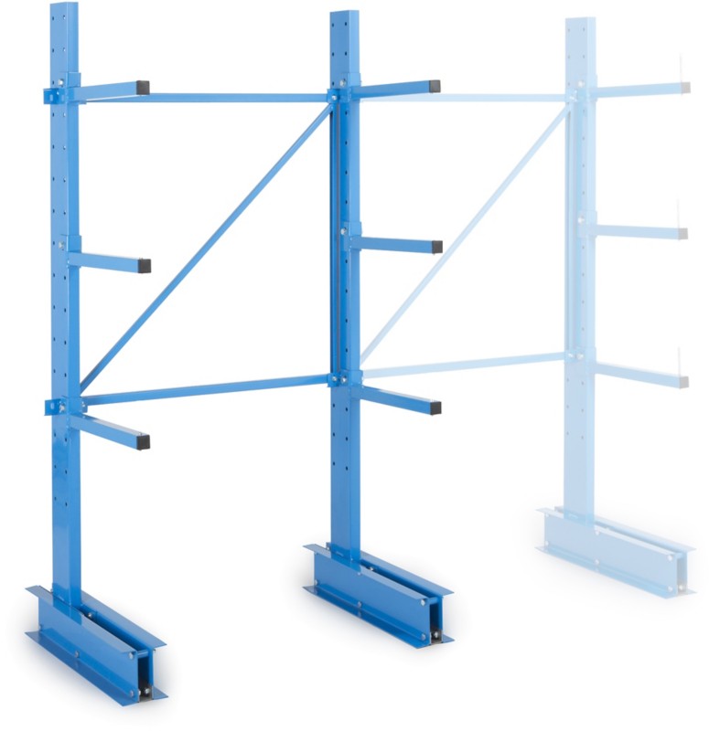 MANORGA Cantilever Starterregal 3 Fachböden 1.000 x 400 x 2.000 mm Grau