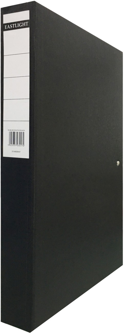 Eastlight Box File 31895Dent A4 Cardboard 4.5 (W) X 24.5 (D) X 37 (H) Cm Black 4.5 Cm Pack Of 10