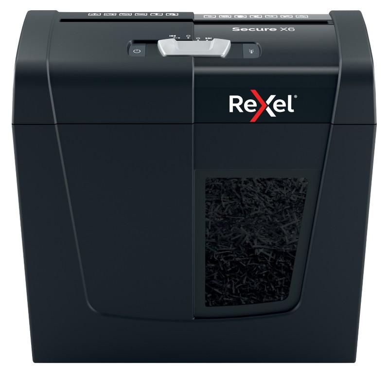 Rexel Secure X6 Aktenvernichter Partikelschnitt Sicherheitsstufe P-4 6 Blatt