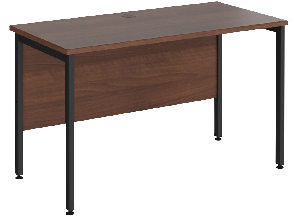 Dams International Maestro 25 Straight Desk Rectangular Walnut H-Frame 1,200 (W) X 600 (D) X 725 (H) Mm Wood