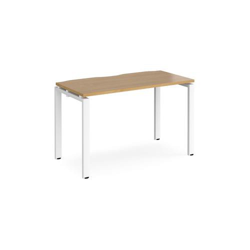Dams International Adapt Bench Desk Rectangular Oak H-Frame 1,200 (W) X 600 (D) X 725 (H) Mm Wood