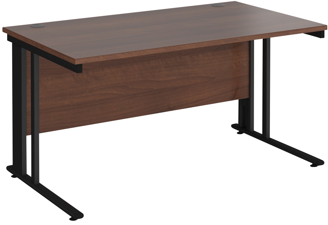 Dams International Maestro 25 Straight Desk Rectangular Walnut Cantilever 1,400 (W) X 800 (D) X 725 (H) Mm Wood