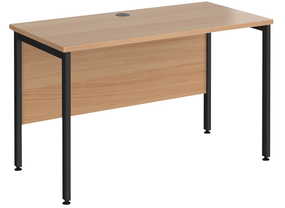 Dams International Maestro 25 Straight Desk Rectangular Beech H-Frame 1,200 (W) X 600 (D) X 725 (H) Mm Wood
