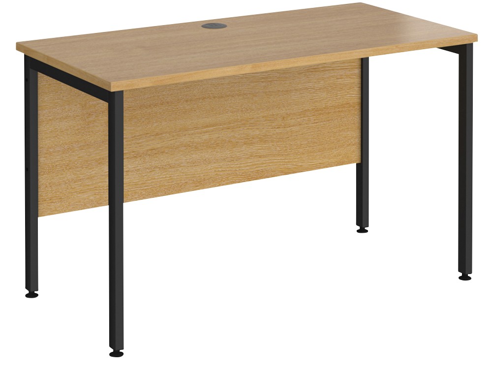 Dams International Maestro 25 Straight Desk Rectangular Oak H-Frame 1,200 (W) X 600 (D) X 725 (H) Mm Wood