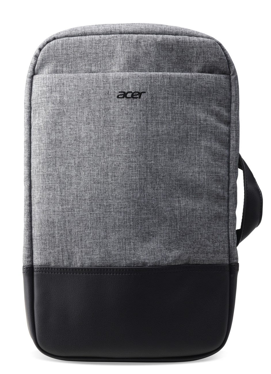 Acer Laptop Rucksack Slim 3-in-1 14  Stoff, Polyurethan Leder 247 x 48 x 400 mm Schwarz, Grau