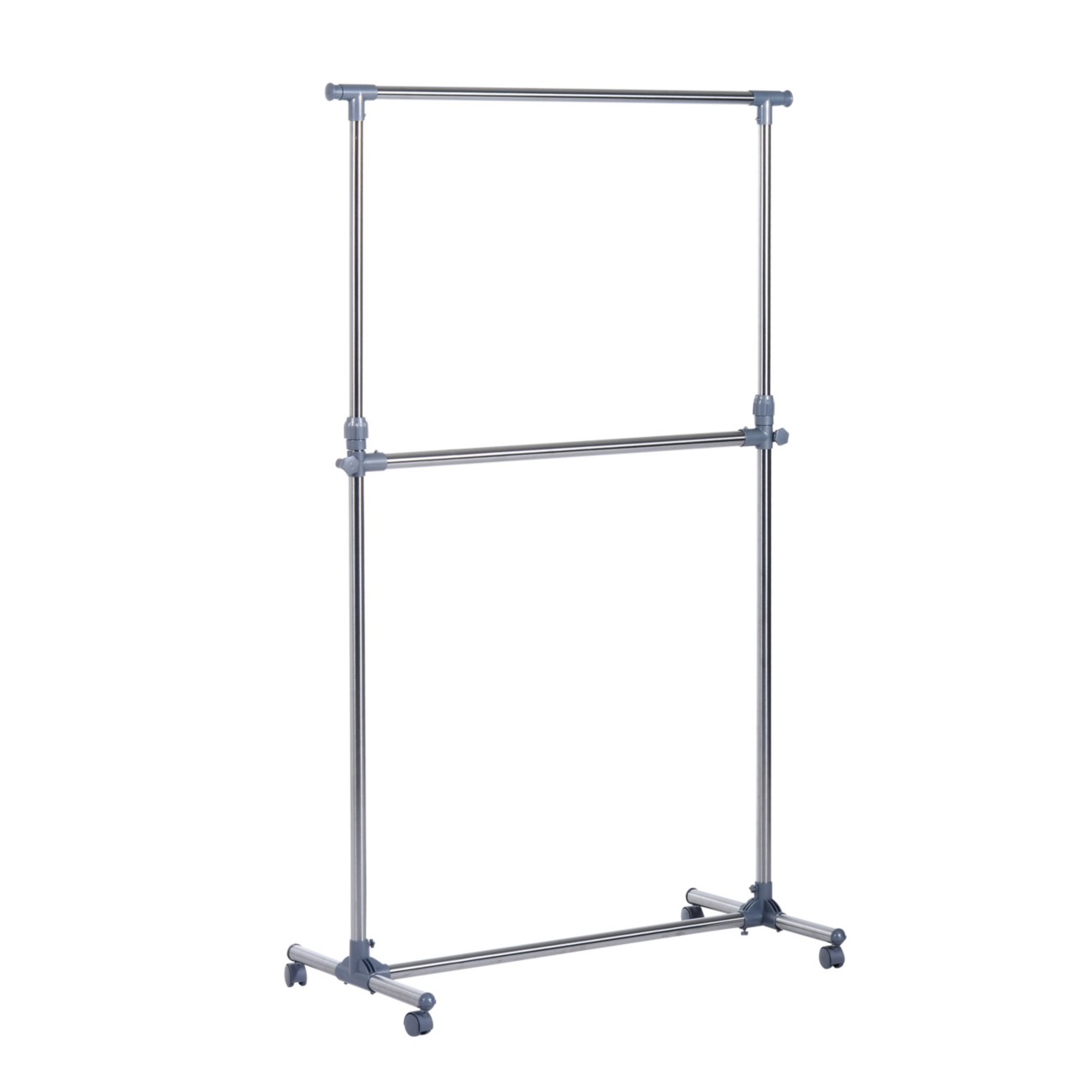 Homcom Clothes Hanger 850-011 Abs, Polypropylene, Stainless Steel Grey, Silver 480 Mm X 1650 Mm X 1800 Mm