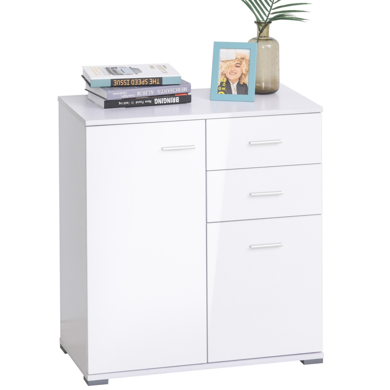 Homcom White Cabinet 02-0673 Particle Board 710 Mm X 350 Mm X 760 Mm