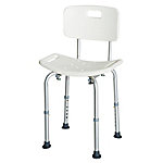 HOMCOM Bath Chair Cream, White Aluminium, HDPE 72-0008
