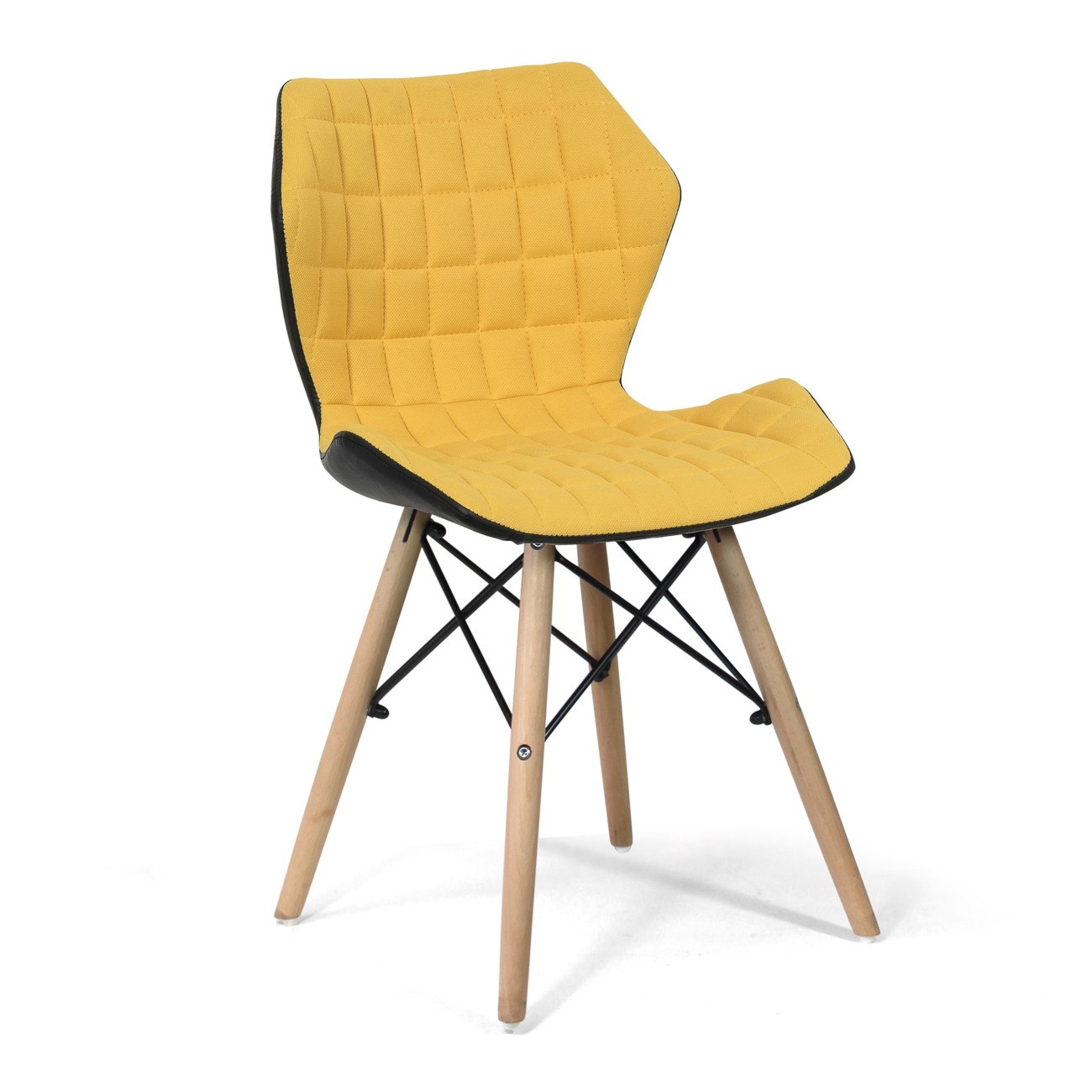 Nautilus Chair Fabric Fixed Armrest Mustard 110 Kg