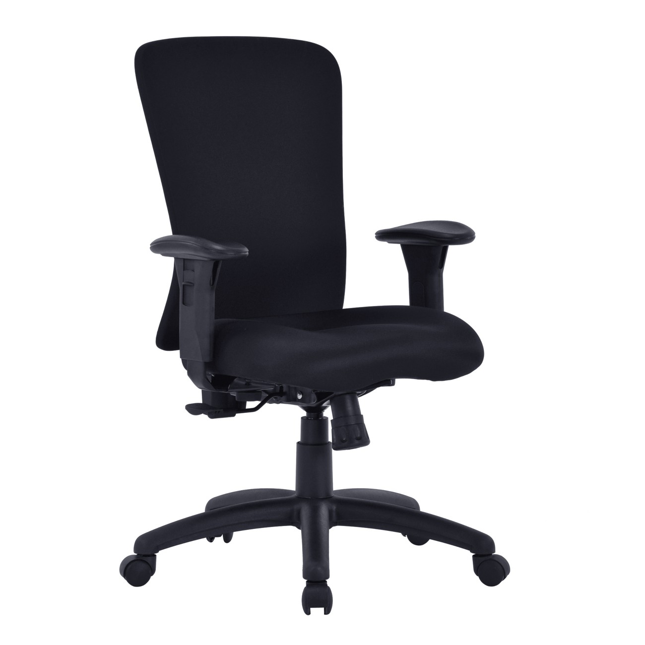 Nautilus Operator Chair Fabric Height-Adjustable Armrest Black 180 Kg