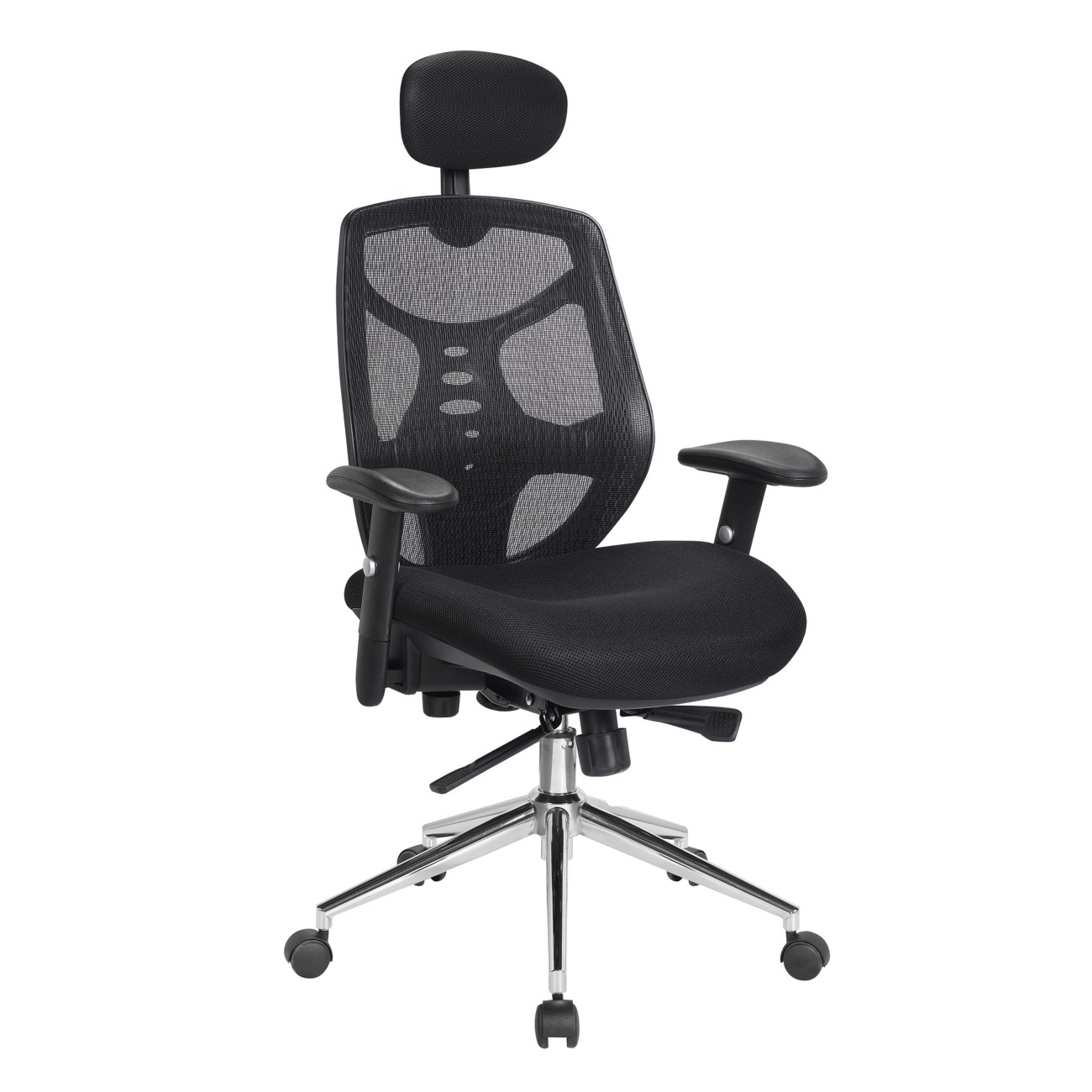 Nautilus Office Chair Mesh Height-Adjustable Armrest Black 136 Kg
