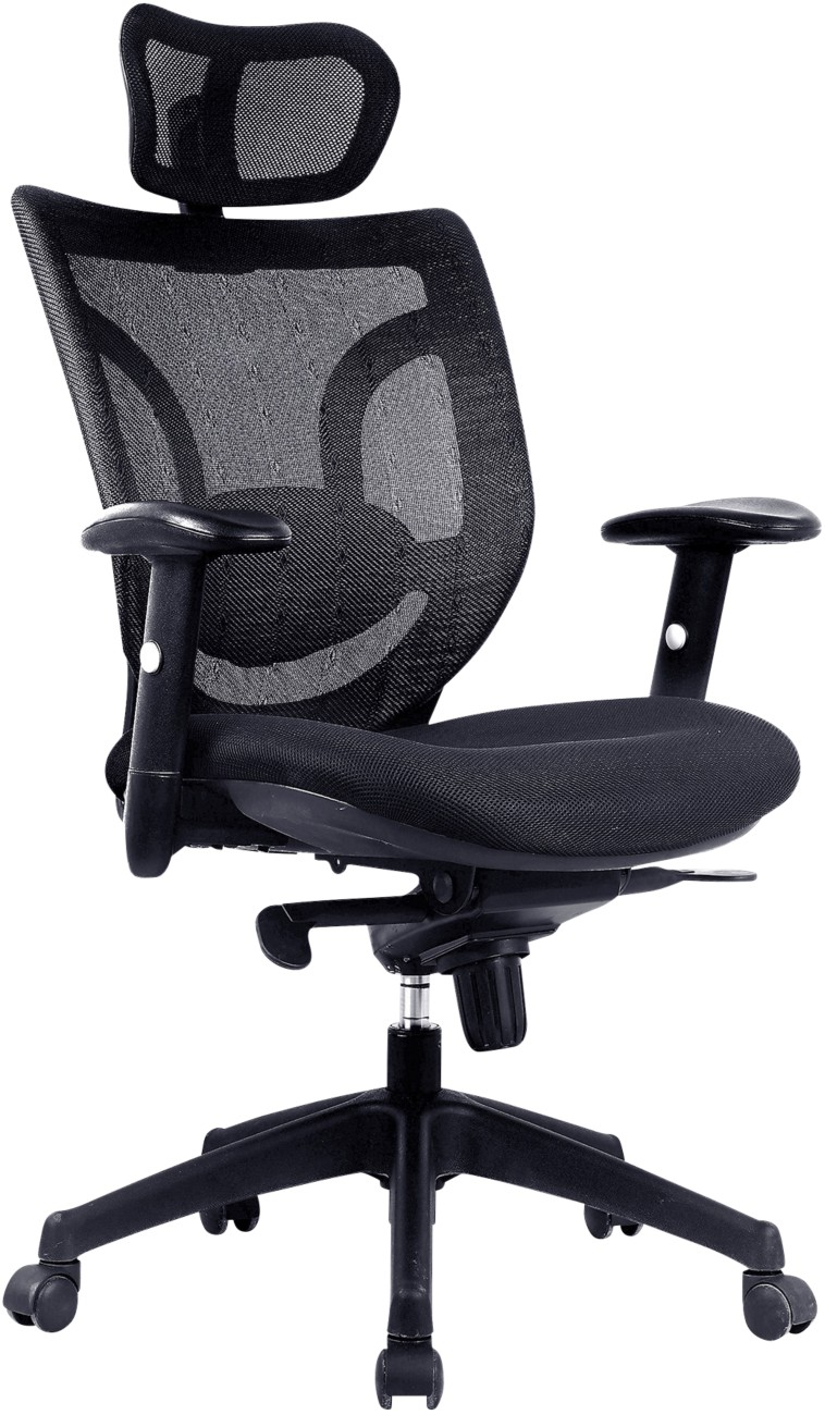 Nautilus Office Chair Mesh Height-Adjustable Armrest Black 136 Kg
