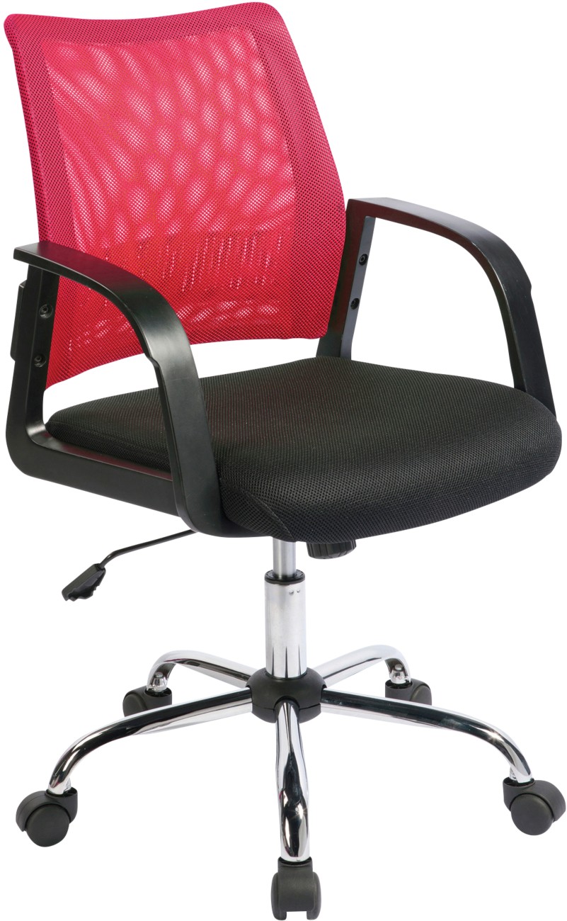 Nautilus Operator Chair Basic Tilt Mesh Fixed Armrest Raspberry 110 Kg