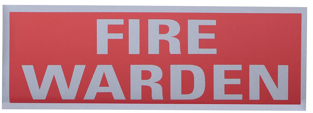 B Seen Information Badge High-Visibility White Fire Warden Polyester