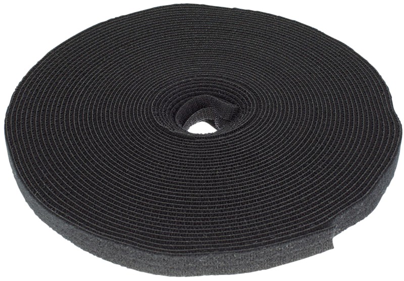 ACT Klett-Kabelbinder CT4041 Schwarz 1.2 cm x 25?000 mm 25 m