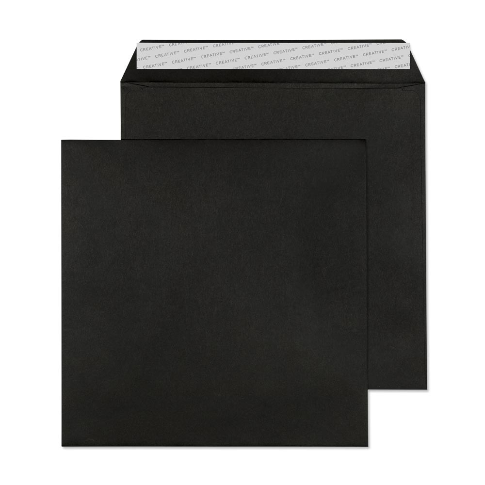 Blake Creative Colour - Coloured Black Envelopes 220 x 220 mm - Pack of 250 - FSC Certified - 120GSM - Peel and Seal Black Envelope - Invitation Envelopes/Card Making Supplies (514) - Image 3