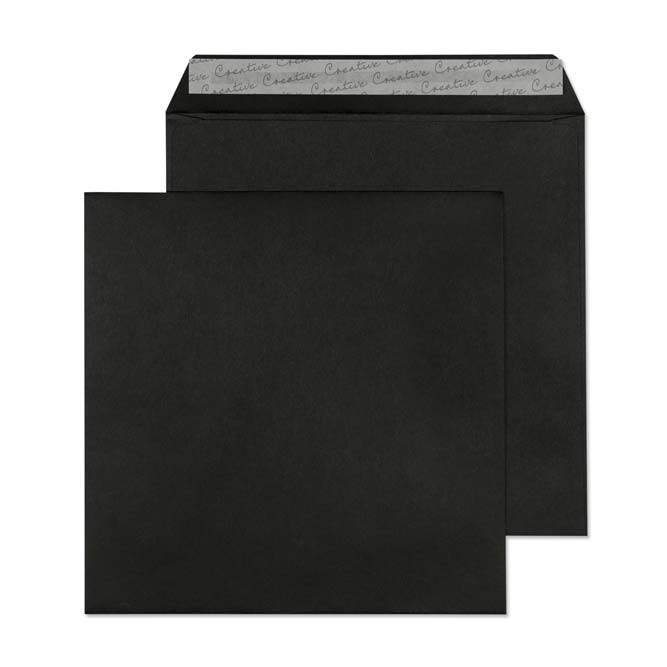 Blake Creative Colour - Coloured Black Envelopes 160 x 160 mm - Pack of 500 - FSC Certified - 120GSM - Peel and Seal Black Envelope - Invitation Envelopes/Card Making Supplies (614) - Image 3
