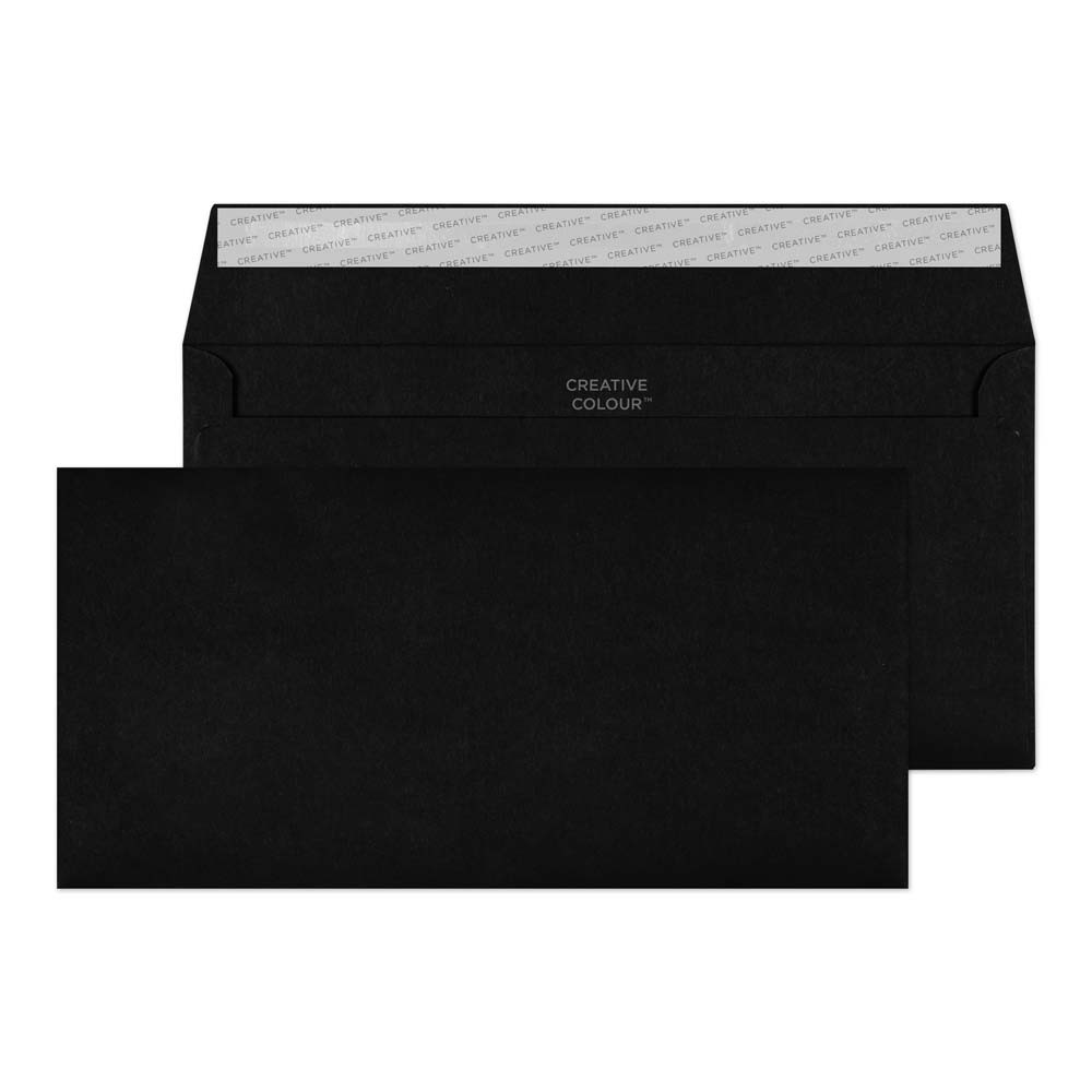 Blake Colour Jet Black Peel & Seal Wallet 114x229mm 120gsm Pack - Image 2