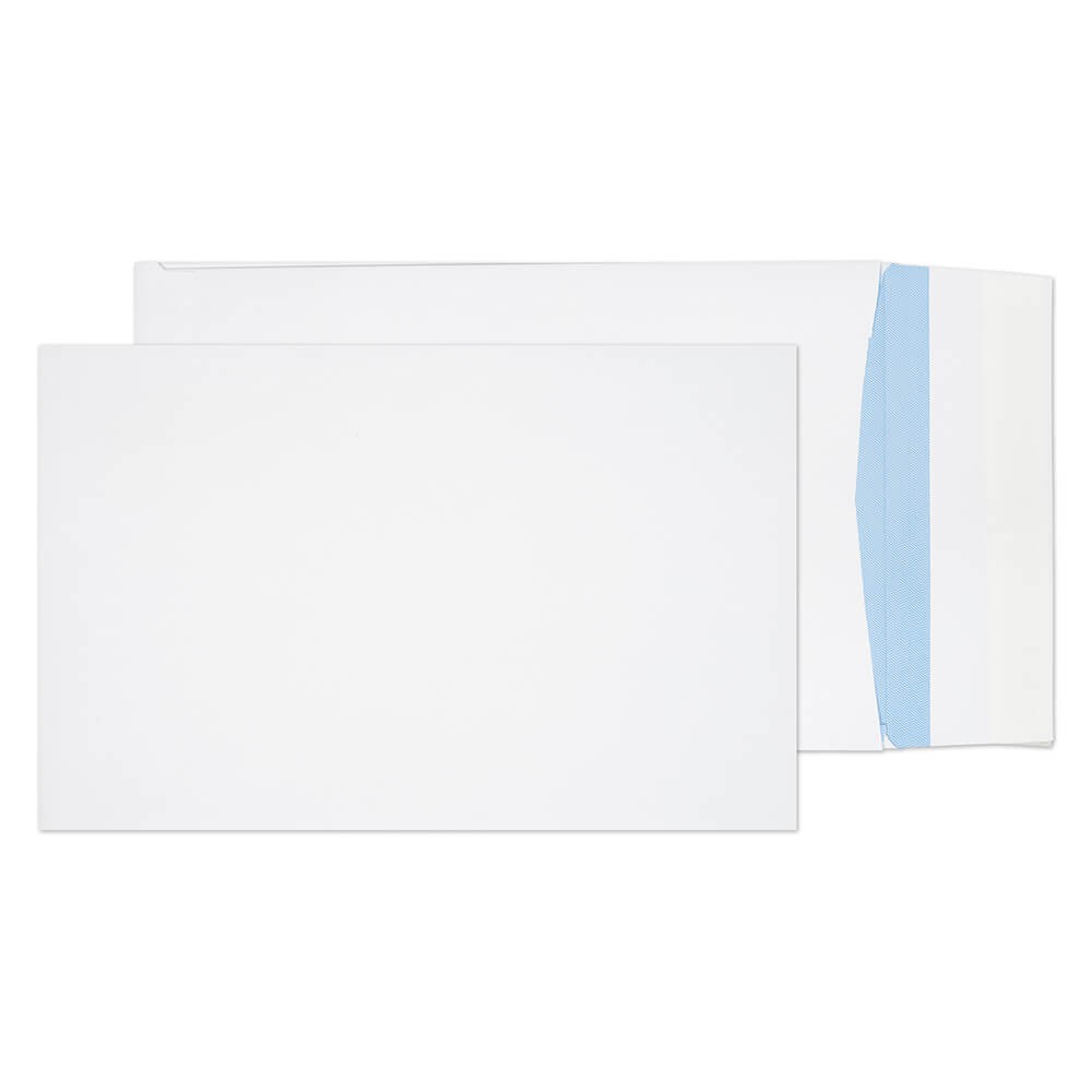 Purely Packaging Vita Purely Gusset Envelopes Peel & Seal 381 X 254 X 25 Mm Plain 140 Gsm White Pack Of 125
