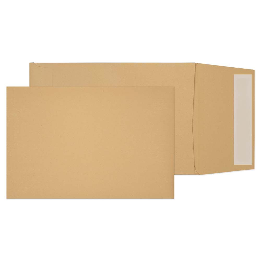 Purely Packaging Vita Purely Gusset Envelopes B5 Peel & Seal 254 X 178 X 25 Mm Plain 120 Gsm Manilla Pack Of 125