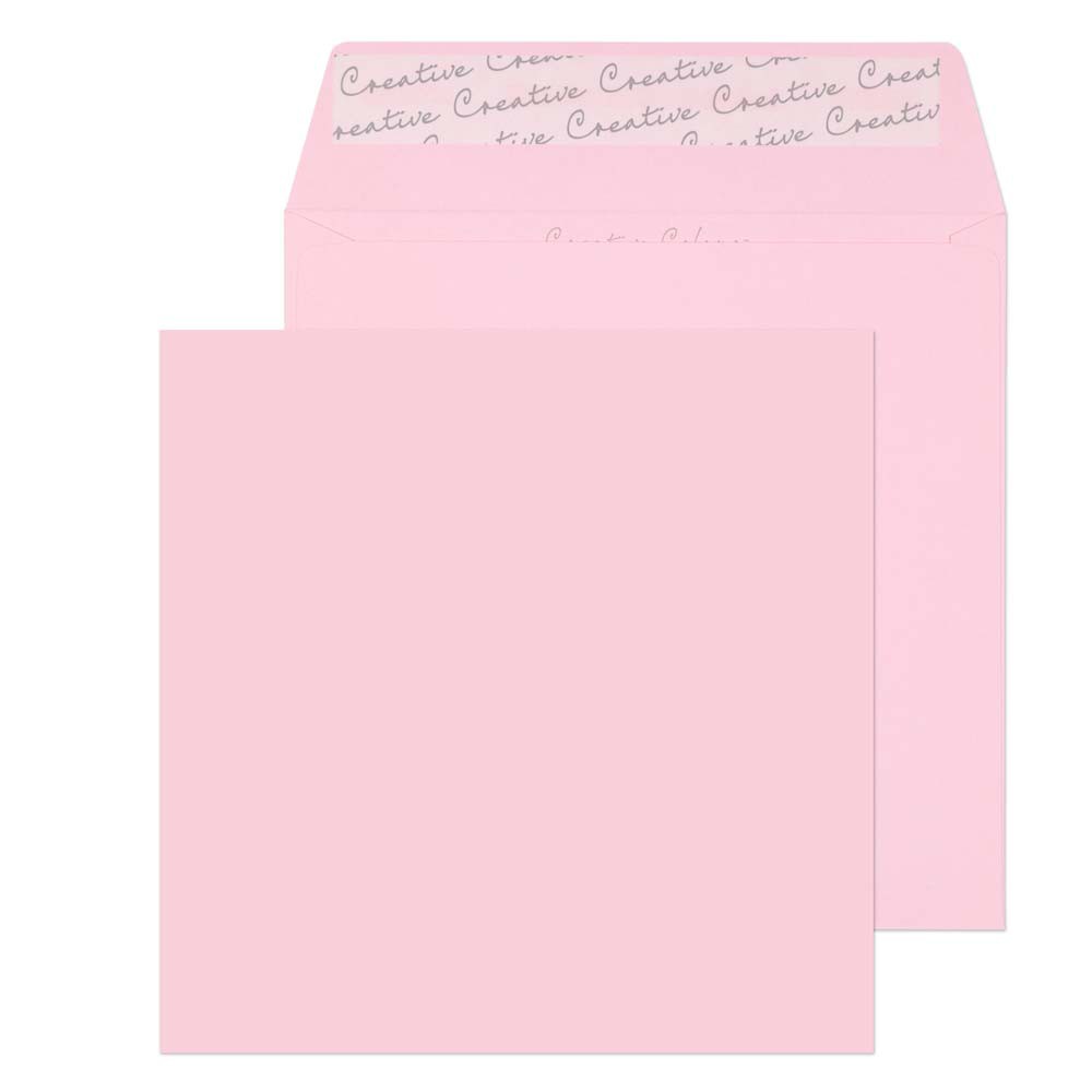 Creative Coloured Envelopes Non Standard 160 (W) X 160 (H) Mm Adhesive Strip Pink 120 Gsm Pack Of 500