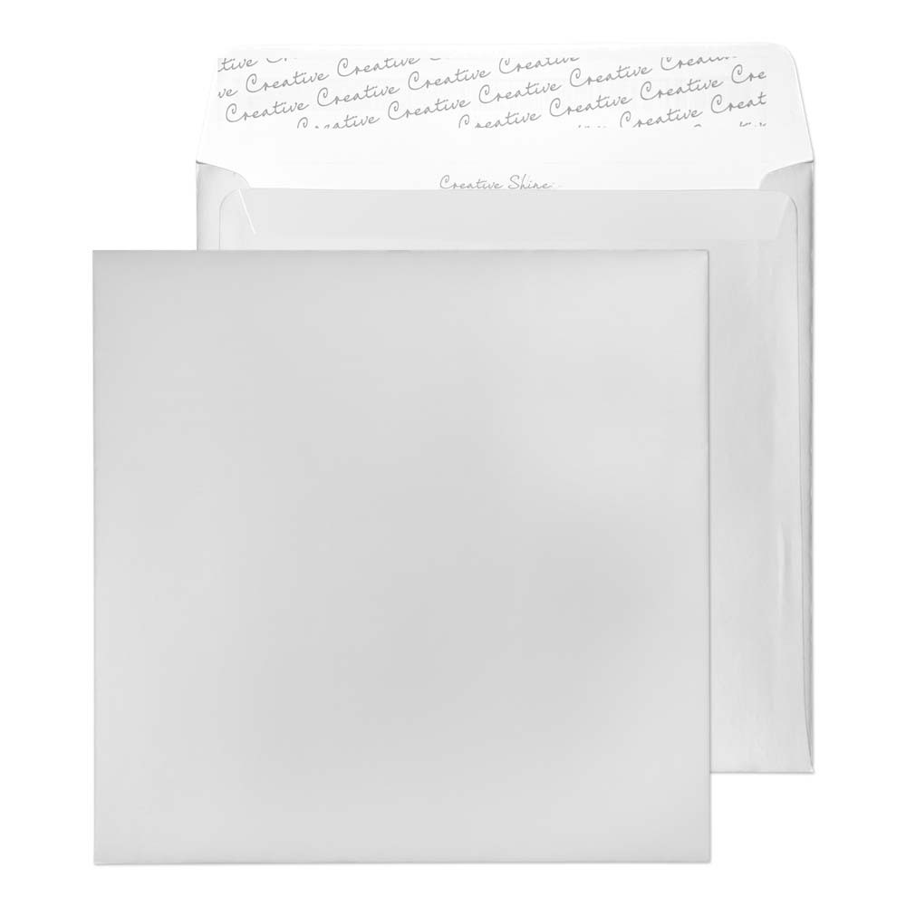 Blake Shine - Premium Silver Envelopes 220 x 220 mm - Pack of 250 - Thick 130GSM - Peel and Seal Envelopes in Silver - Arts and Craft/Card Making Supplies - Invitation/Greetings Envelope (512) - Image 3