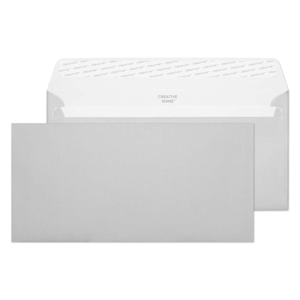 Blake Shine Metallic Silver Peel & Seal Wallet 114x229mm 130gsm - Image 3