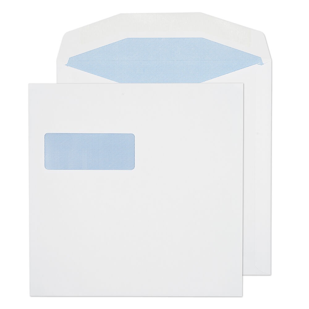 Blake Purely Everyday - White Envelopes Window 220 x 220 mm - Pack of 500 - Premium 100GSM - Gummed Square Window Envelopes in White - Business/Office Supplies - Invitation/Wedding Use (5708) - Image 3
