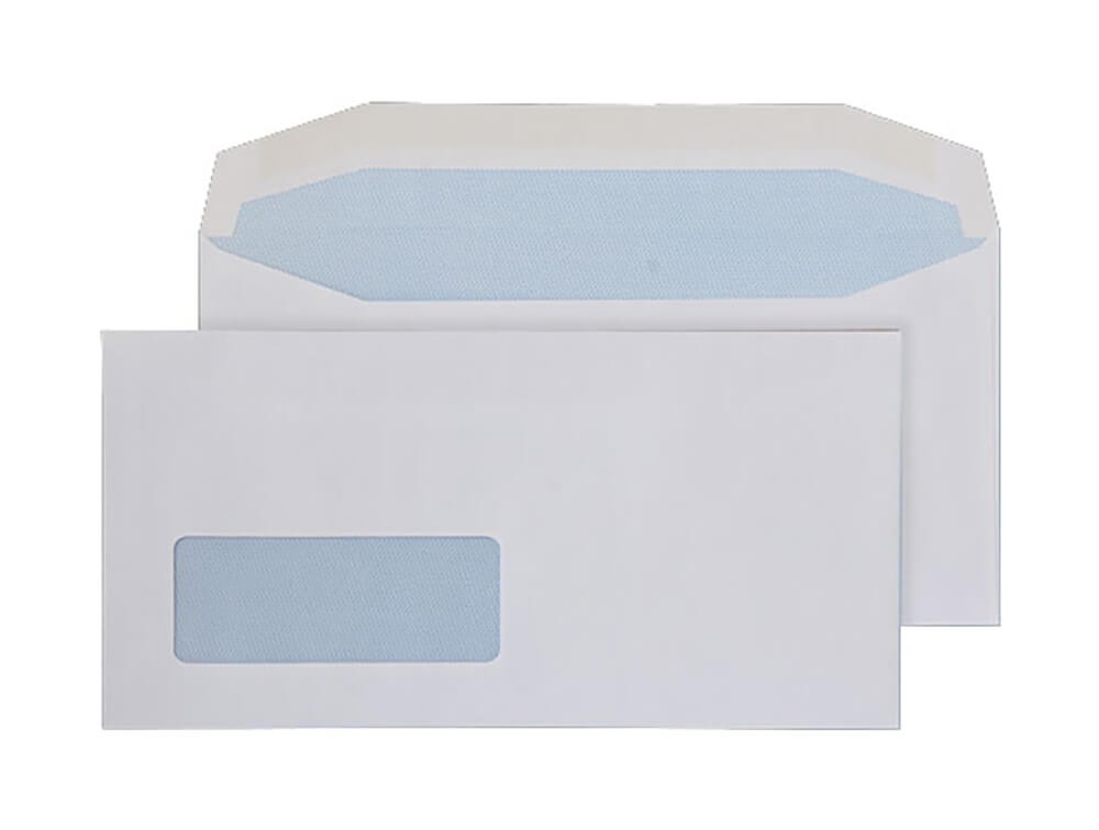 Blake Everyday Mailing Bag Window Dl 220 (W) X 110 (H) Mm White 90 Gsm Pack Of 1000