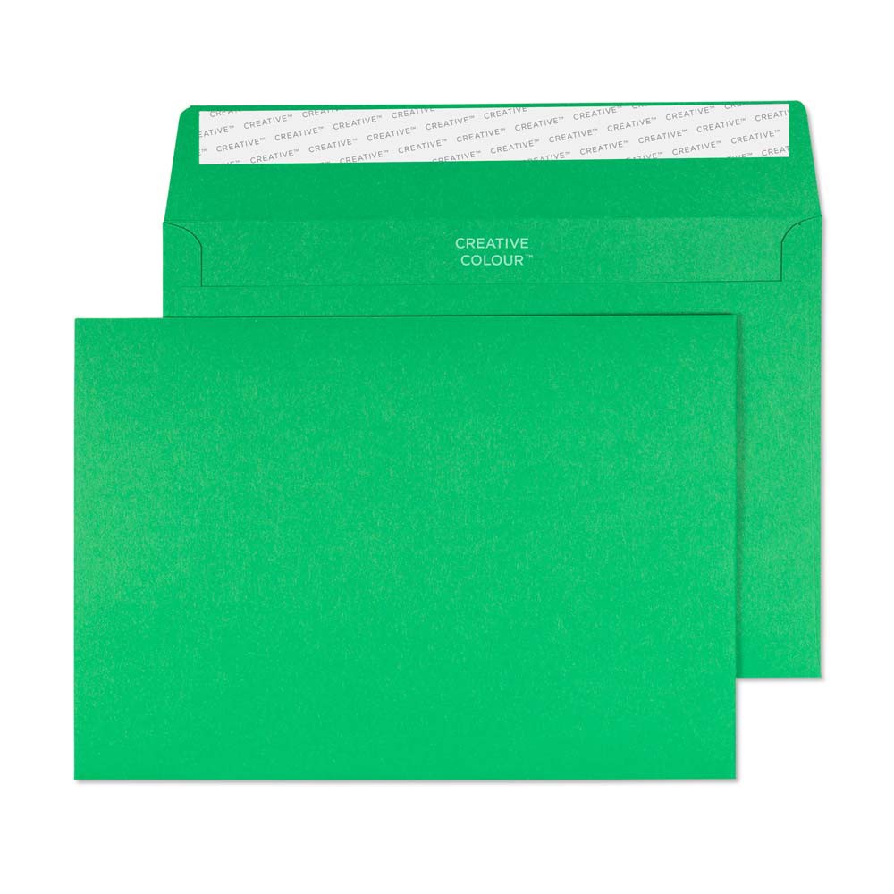 Creative Coloured Envelope C5 229 (W) X 162 (H) Mm Adhesive Strip Green 120 Gsm Pack Of 500