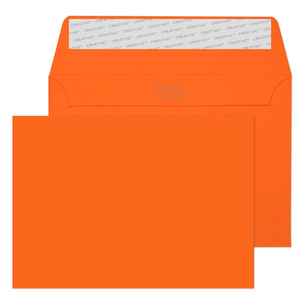 Blake Creative Colour - Coloured Orange C6 Envelopes (114 x 162 mm) - Pack of 500 - FSC Certified - 120GSM - Peel and Seal Orange Envelope - Invitation Envelopes/Card Making Supplies (105) - Image 3